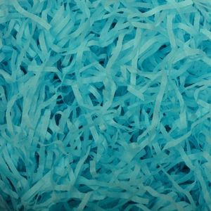 light blue shredded tissue paper basket hamper filling base