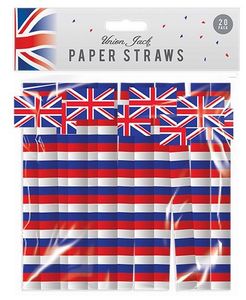 union jack paper straws