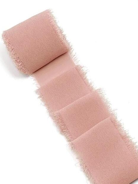 frayed edge fringe ribbon chiffon