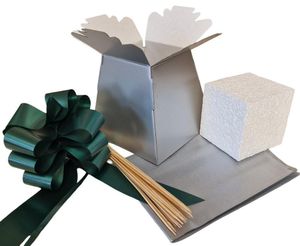 silver florist box kit for chocolate bouquets