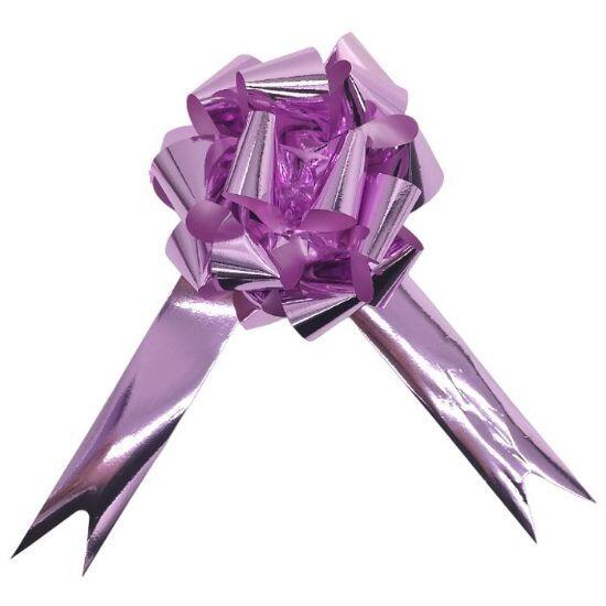 metallic pink bows
