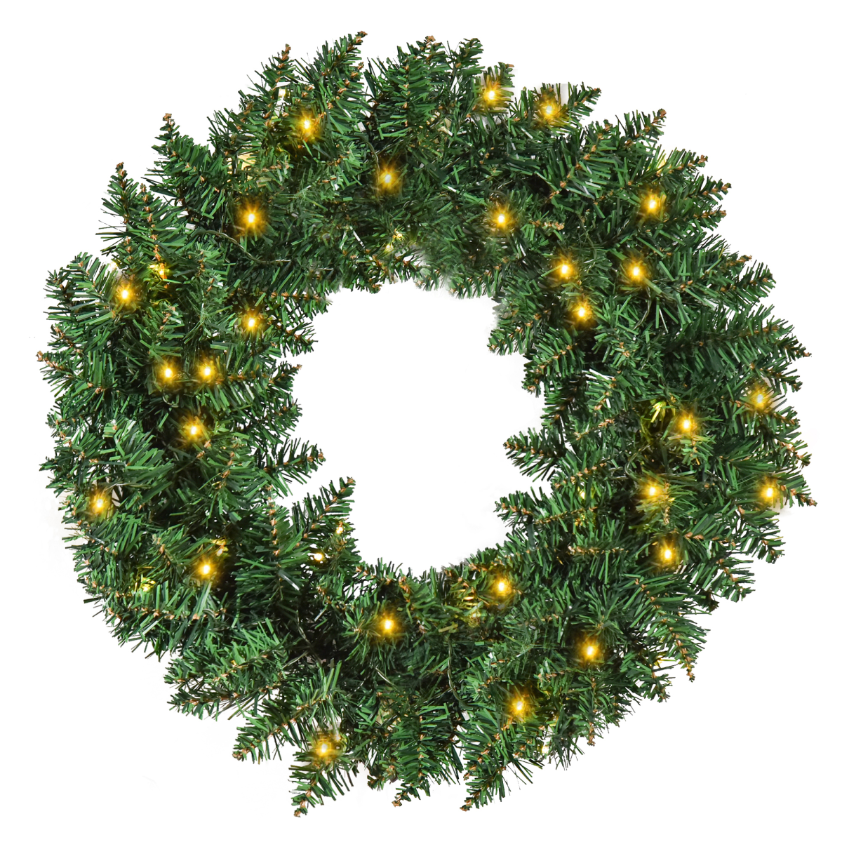Pre-lit Christmas Wreath 50 Warm White LED