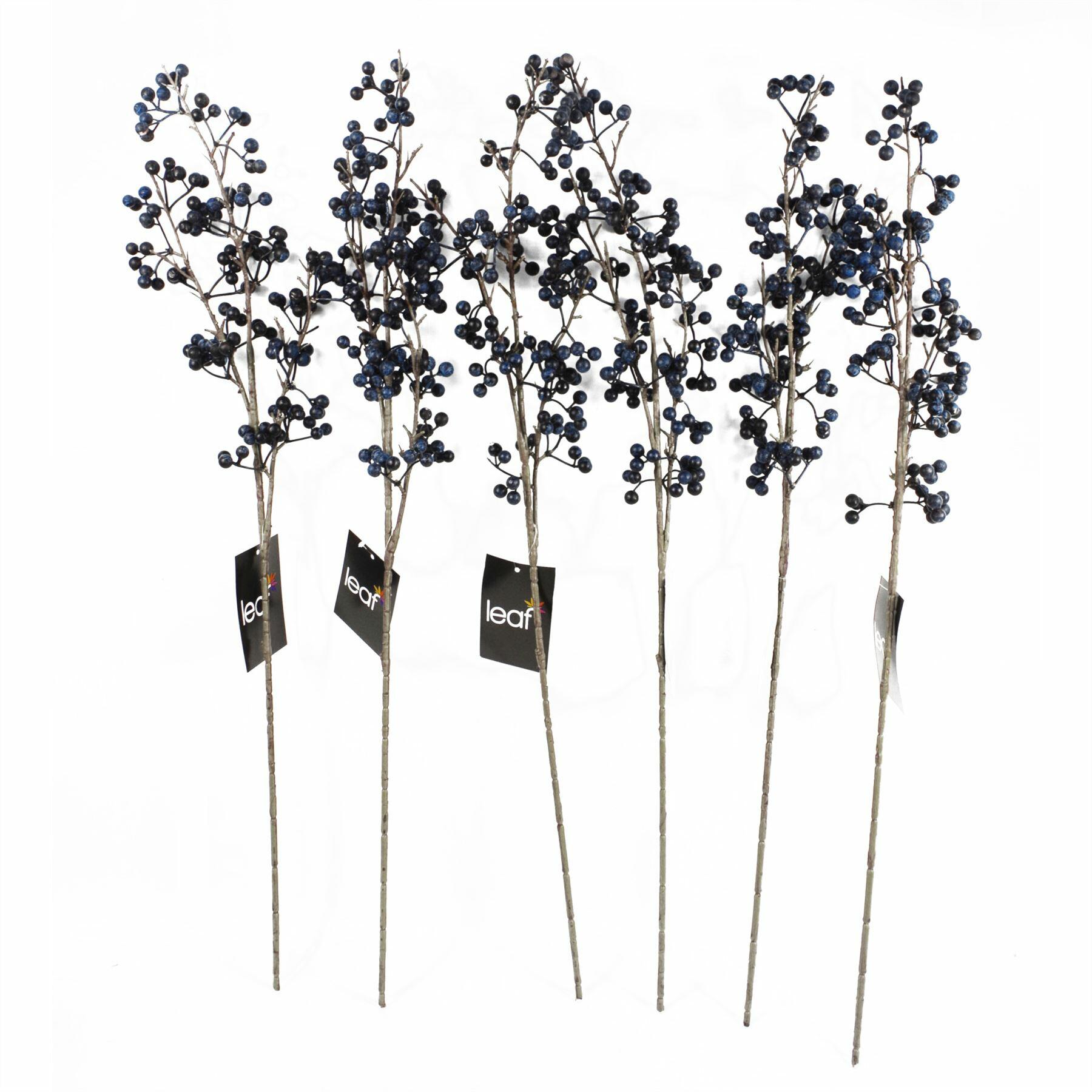 Artificial Blue Christmas Berry Spray