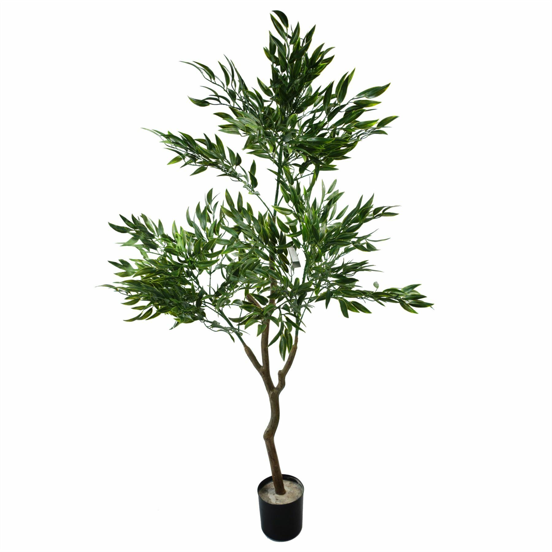 uv potted uv grass plant with artificial display foliage