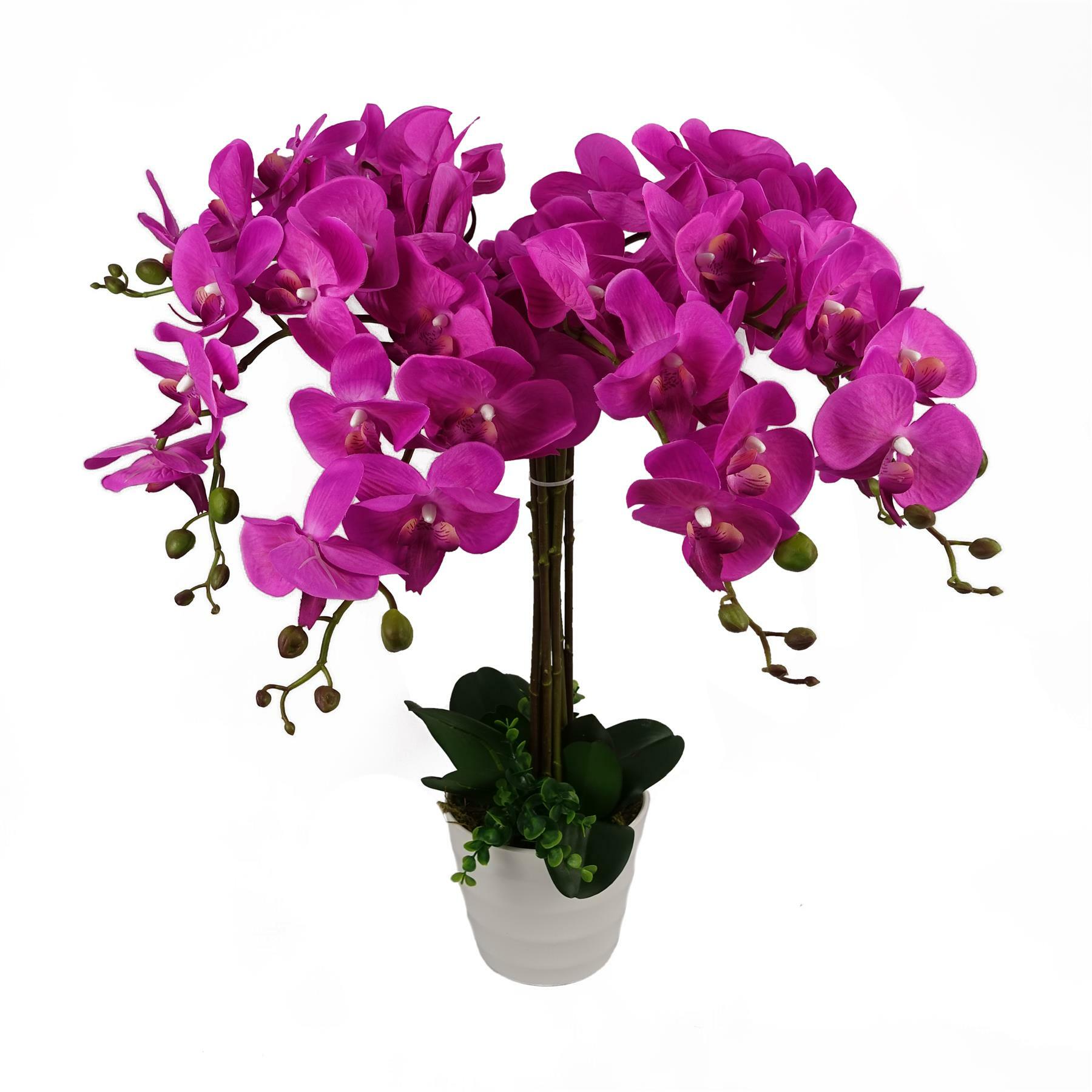 Artificial Deluxe Bush Orchid - Dark Pink