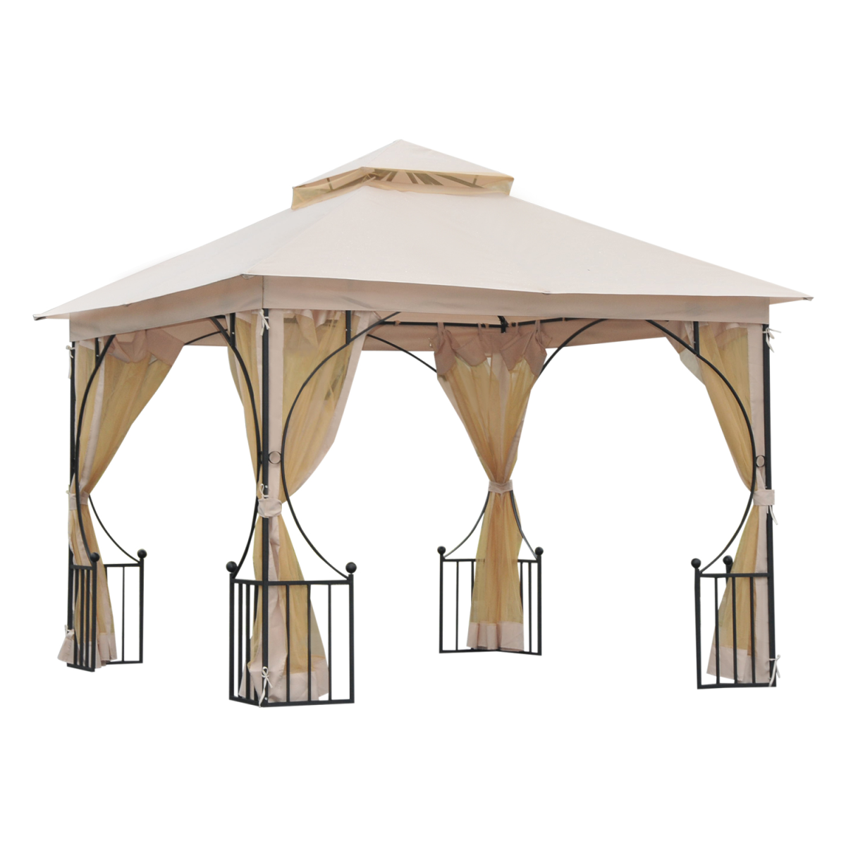 large metal gazebo garden