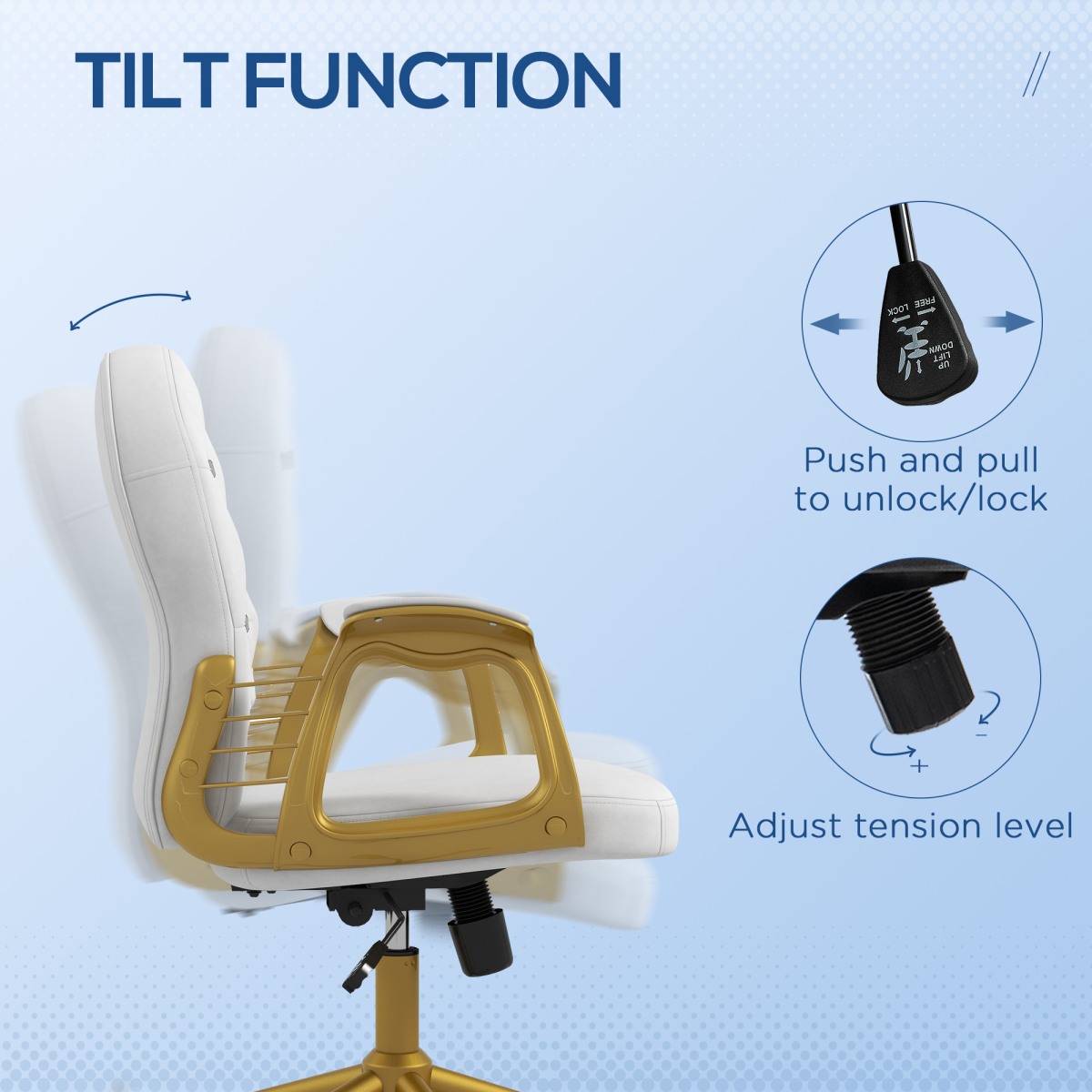 Home Office Chair Button Tufted Desk Chair with Swivel Wheels