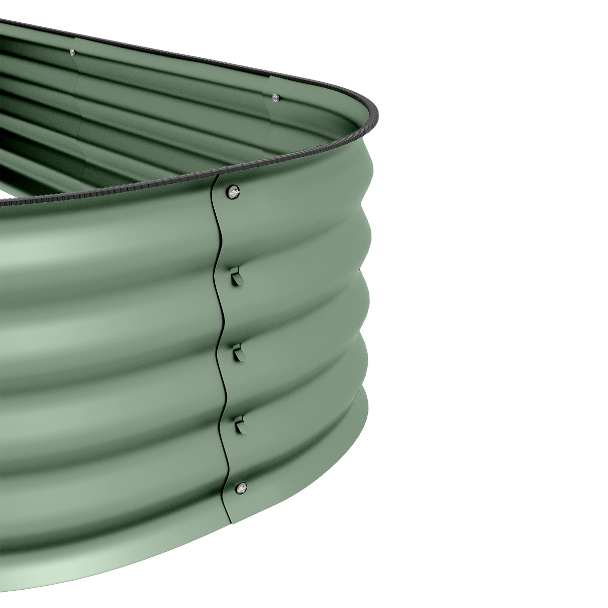 Galvanised Raised Garden Bed Planter Box, Green