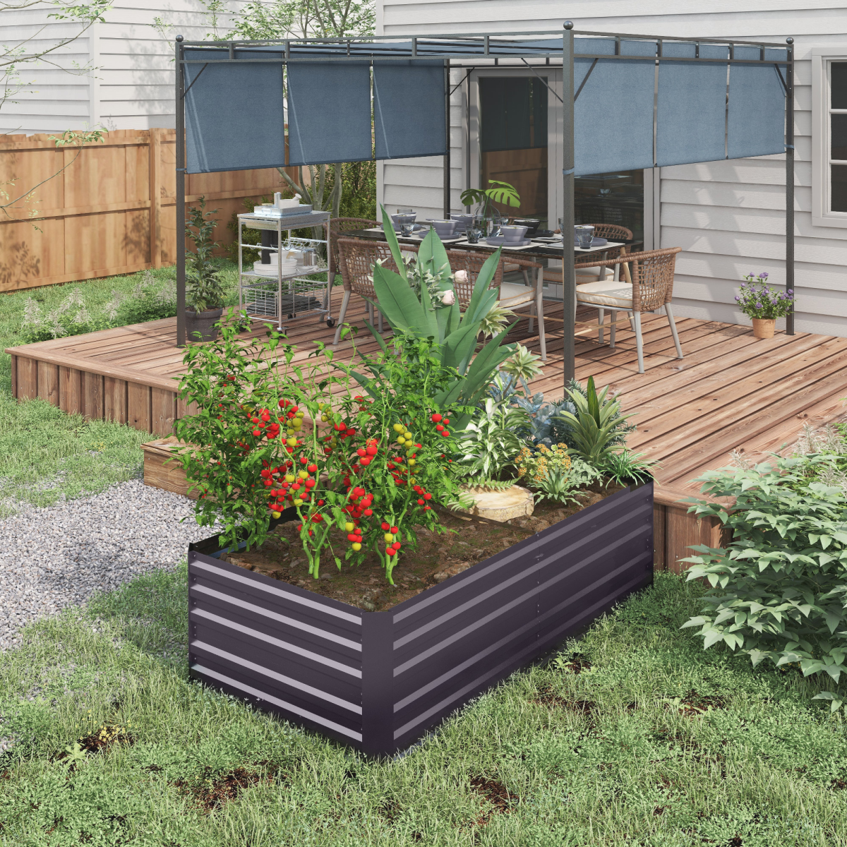 Galvanised Steel Outdoor Raised Bed