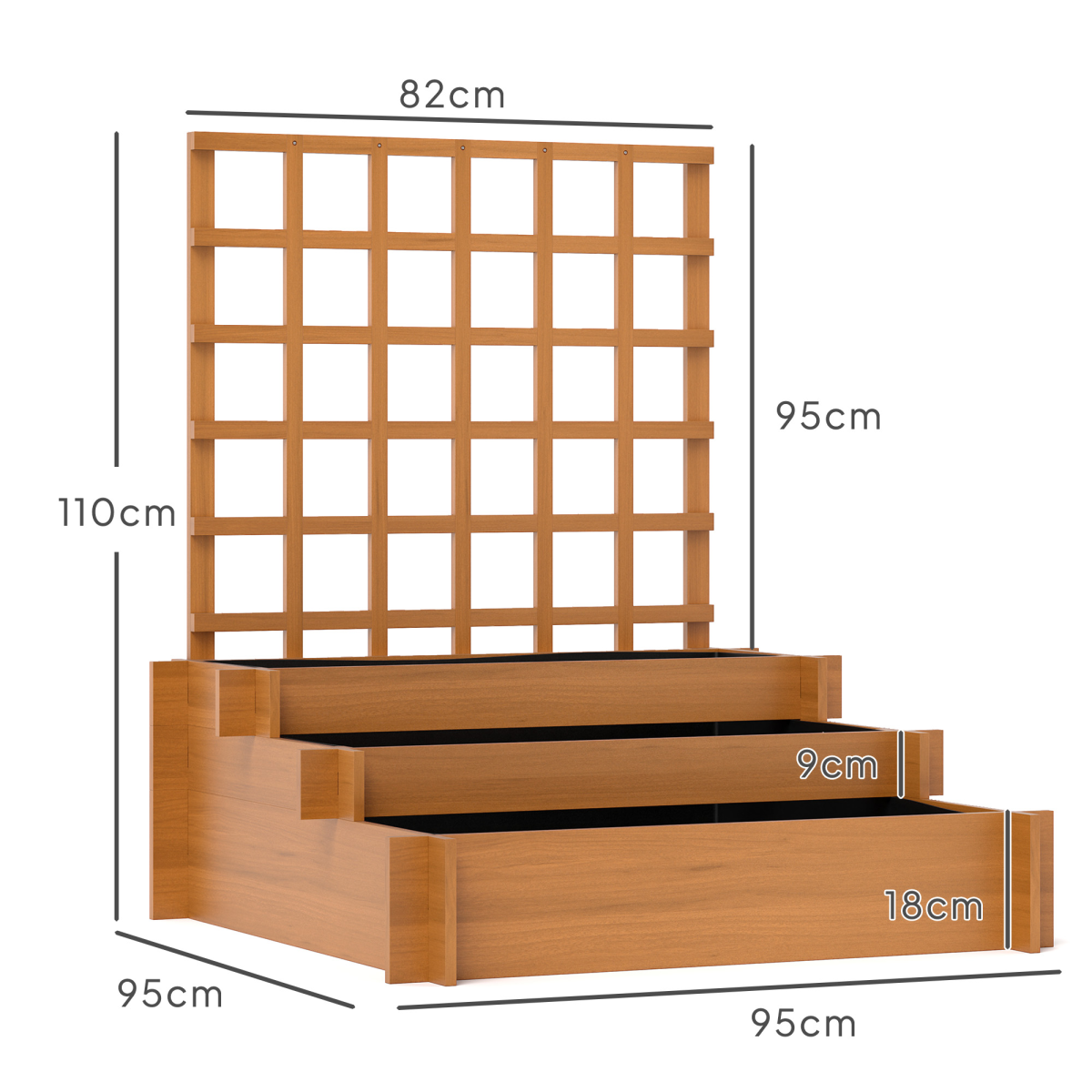 Climbing Plant Trellis with Planters