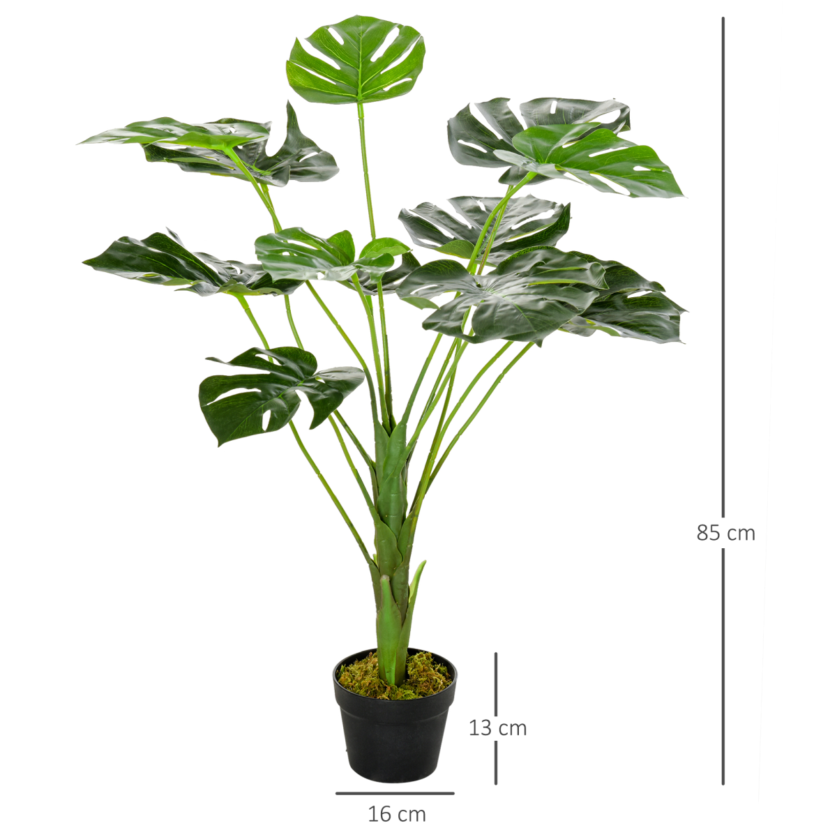 85cm Artificial Monstera Tree Fake Tropical Palm