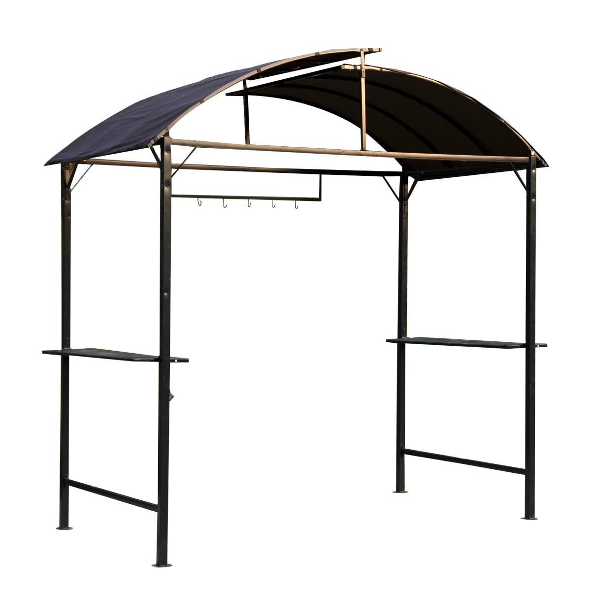 BBQ Awning Shelter Garden Patio Black