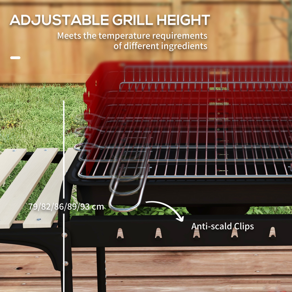 Charcoal Barbecue BBQ Grill 5-level