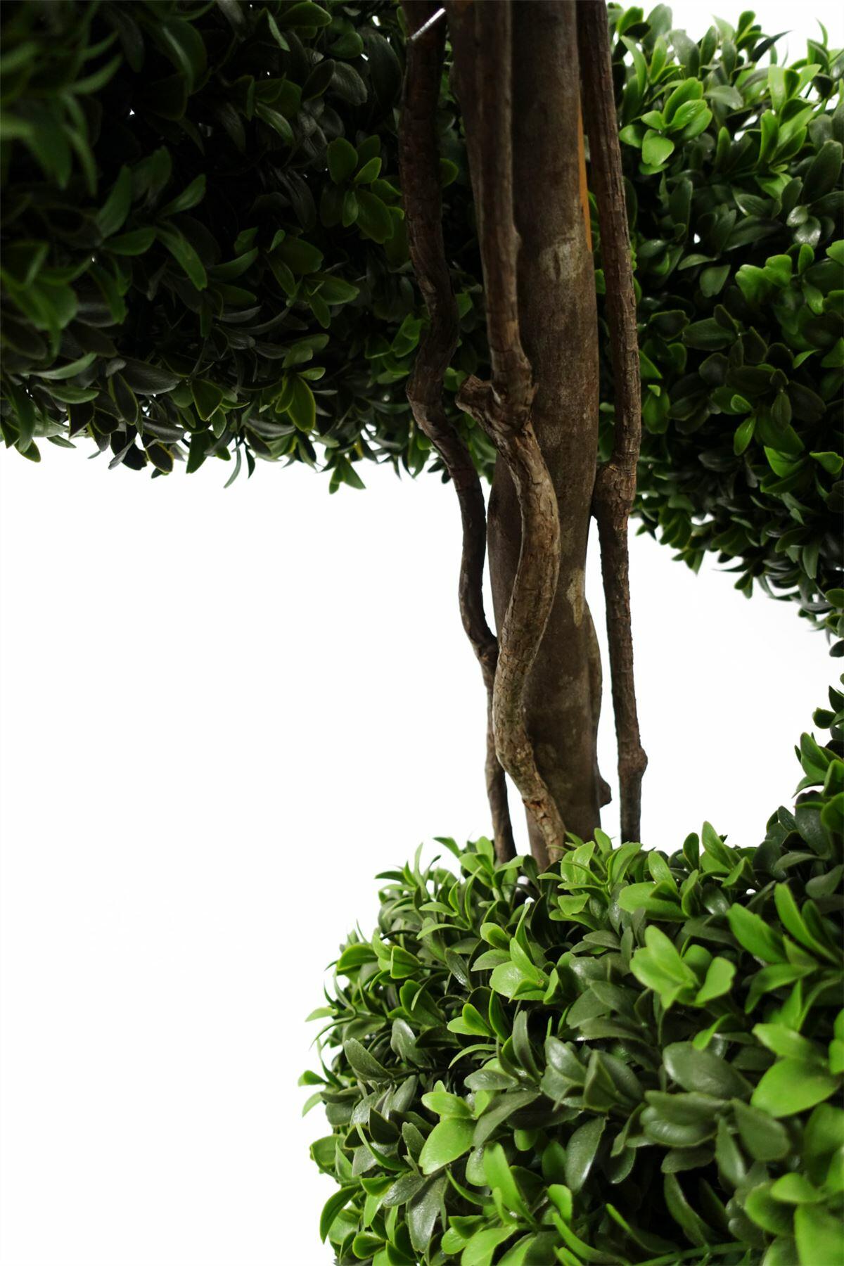 150cm Pair of Spiral Buxus Artificial Tree UV Resistant