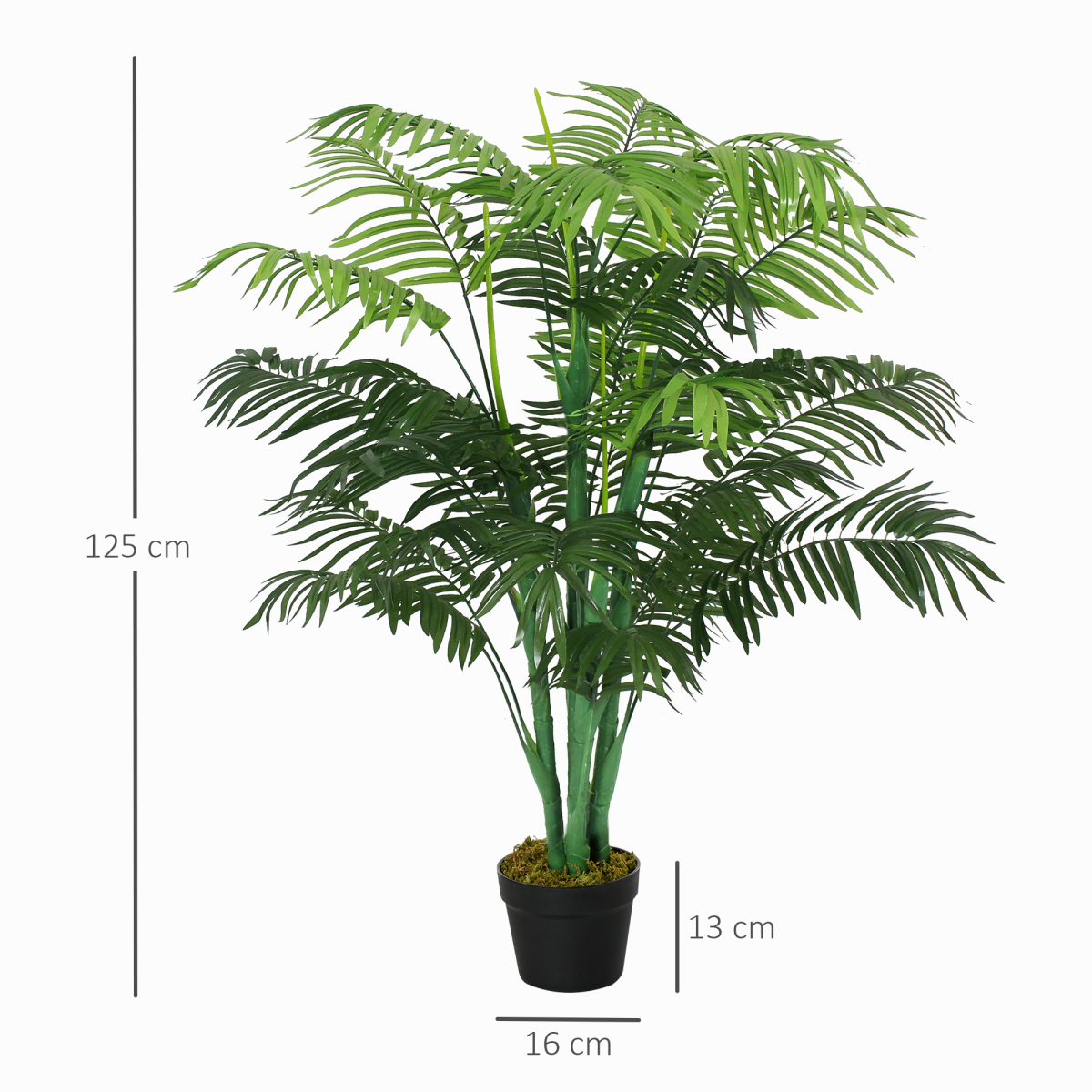 Artificial Palm Tree with Nursery Pot, 125cm