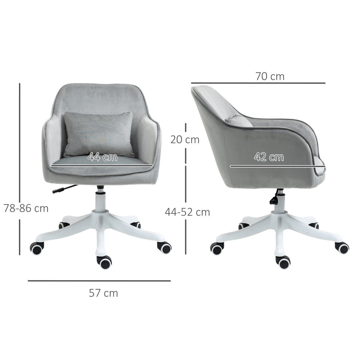 office chair with rechargeable electric vibration massage lumbar view 3