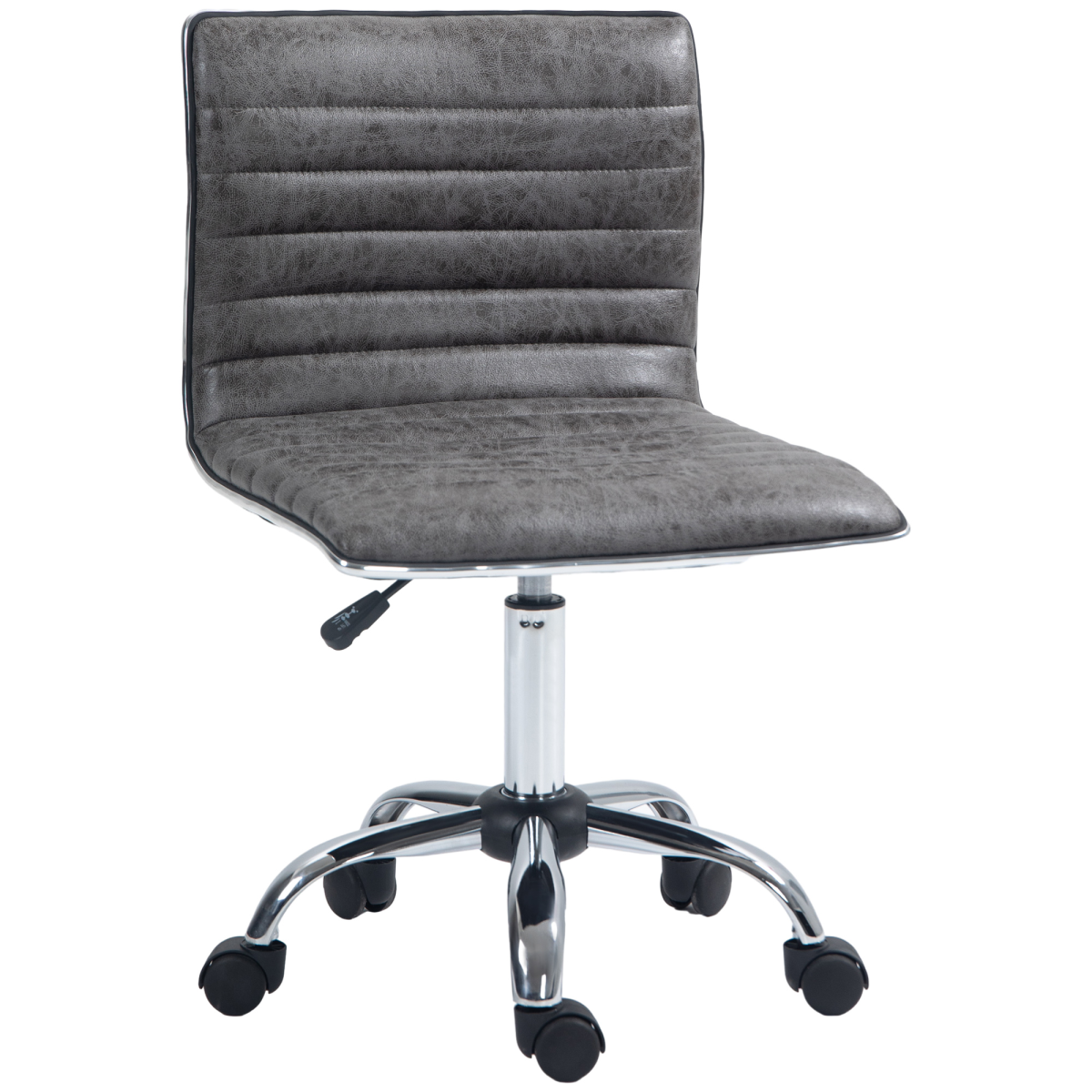homcom armless midback adjustable office chair with 360 view 1
