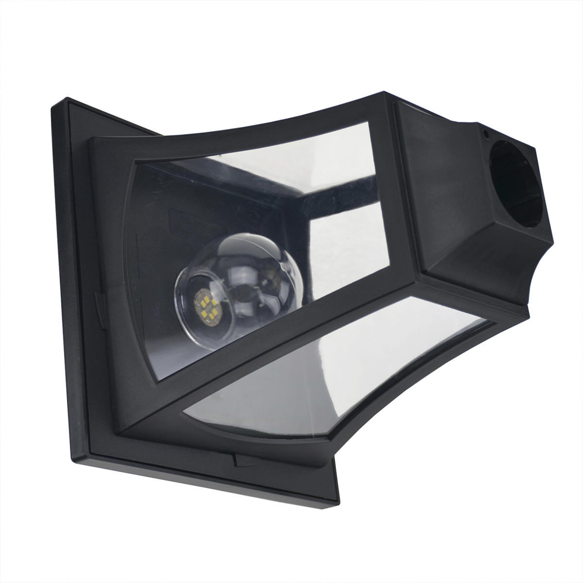 3-solar powered lamp post, ip44, 51.5lx47wx182.5h cm-black