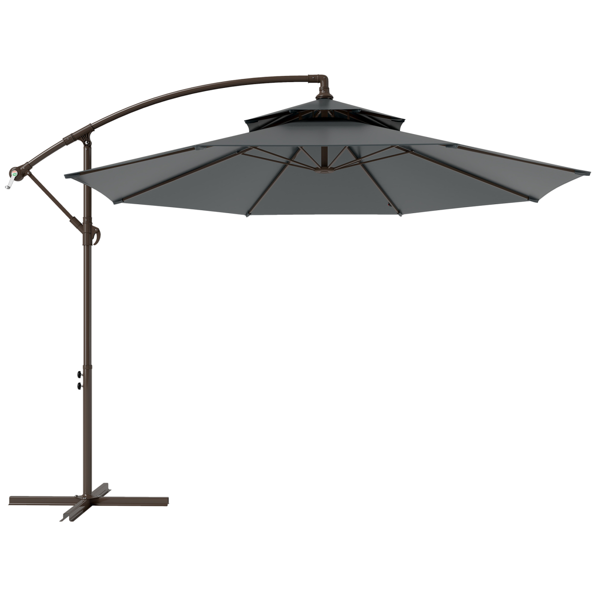 27m garden banana parasol cantilever umbrella handle dark view 1