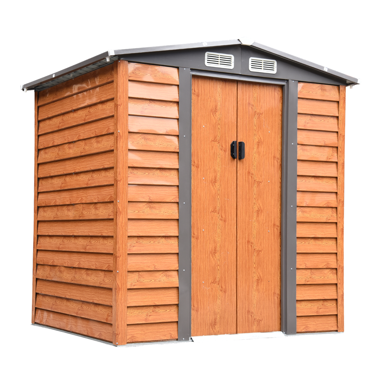 6x5ft metal garden shed house gardening tool storage view 1