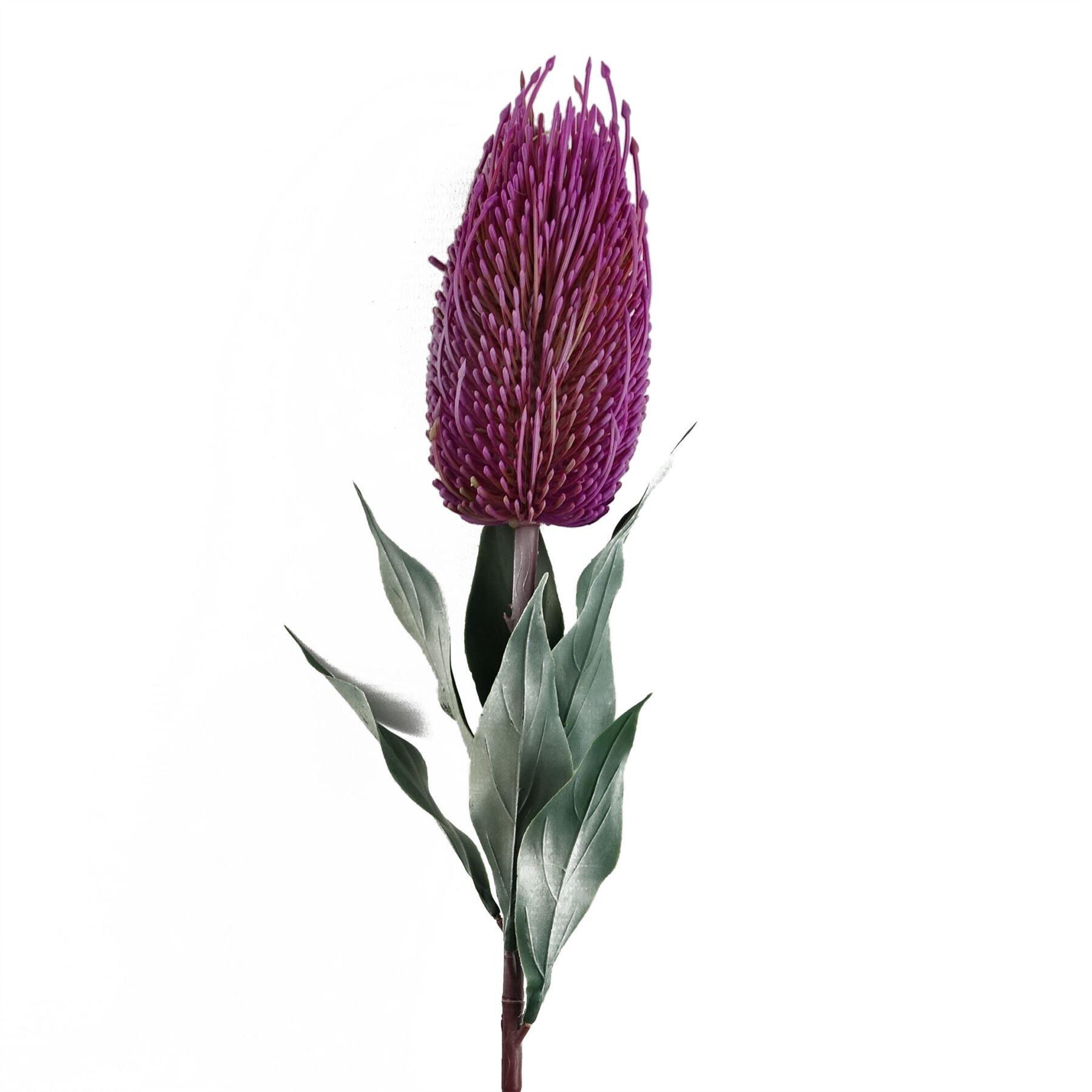 75cm banksia menziesii pink flower stem artificial view 1