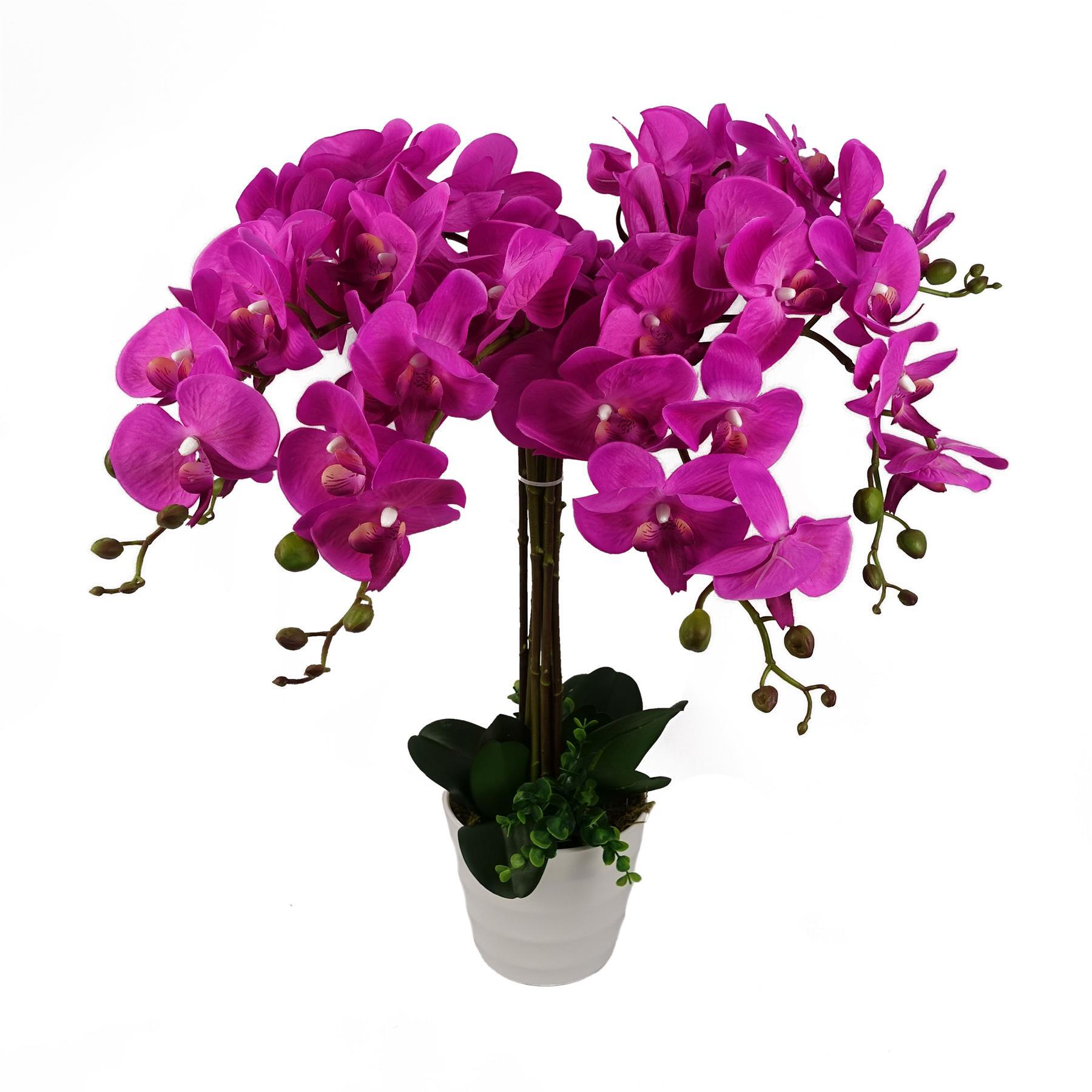 85cm artificial deluxe xl orchid dark pink view 1