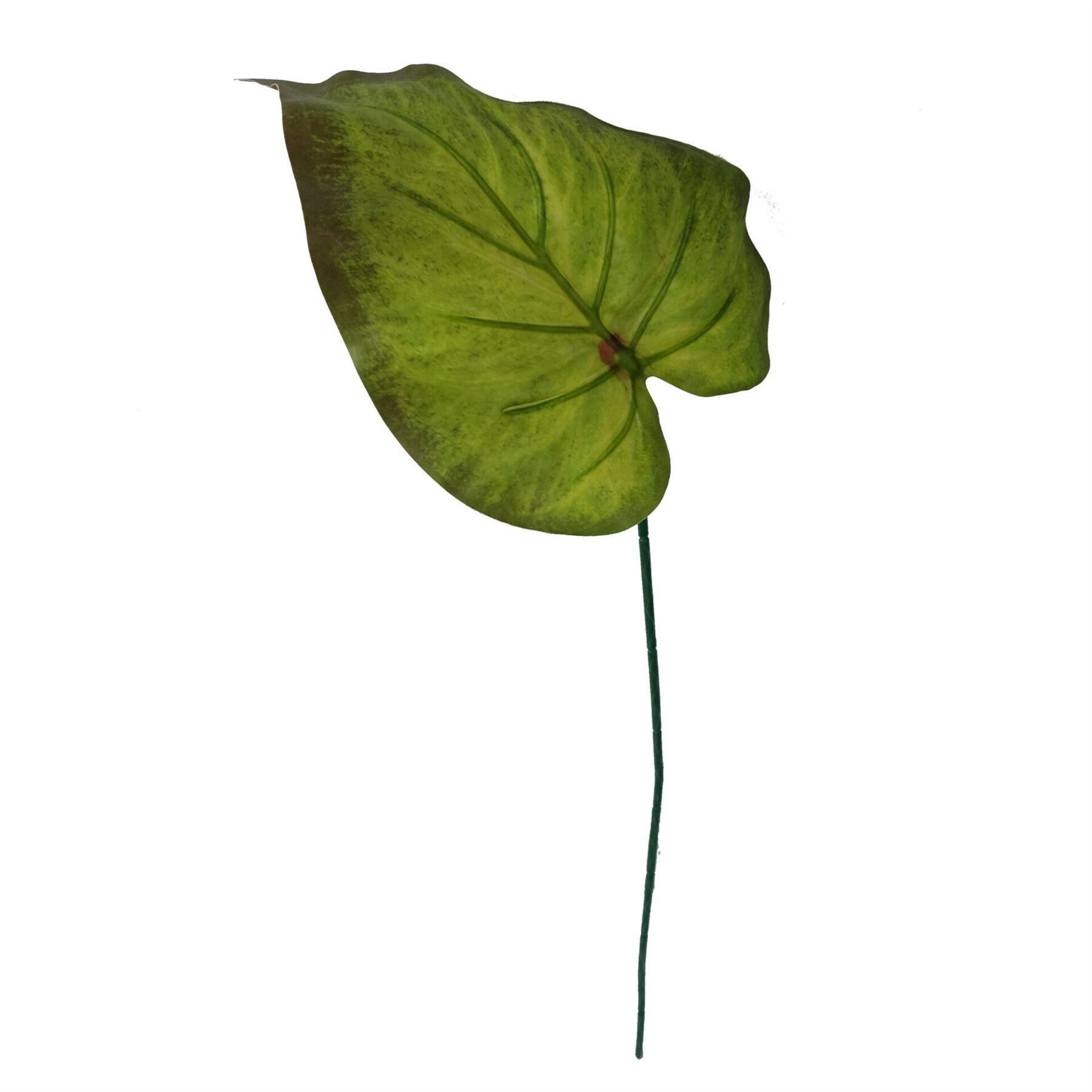 image of 50cm artificial green plastic leaf stem