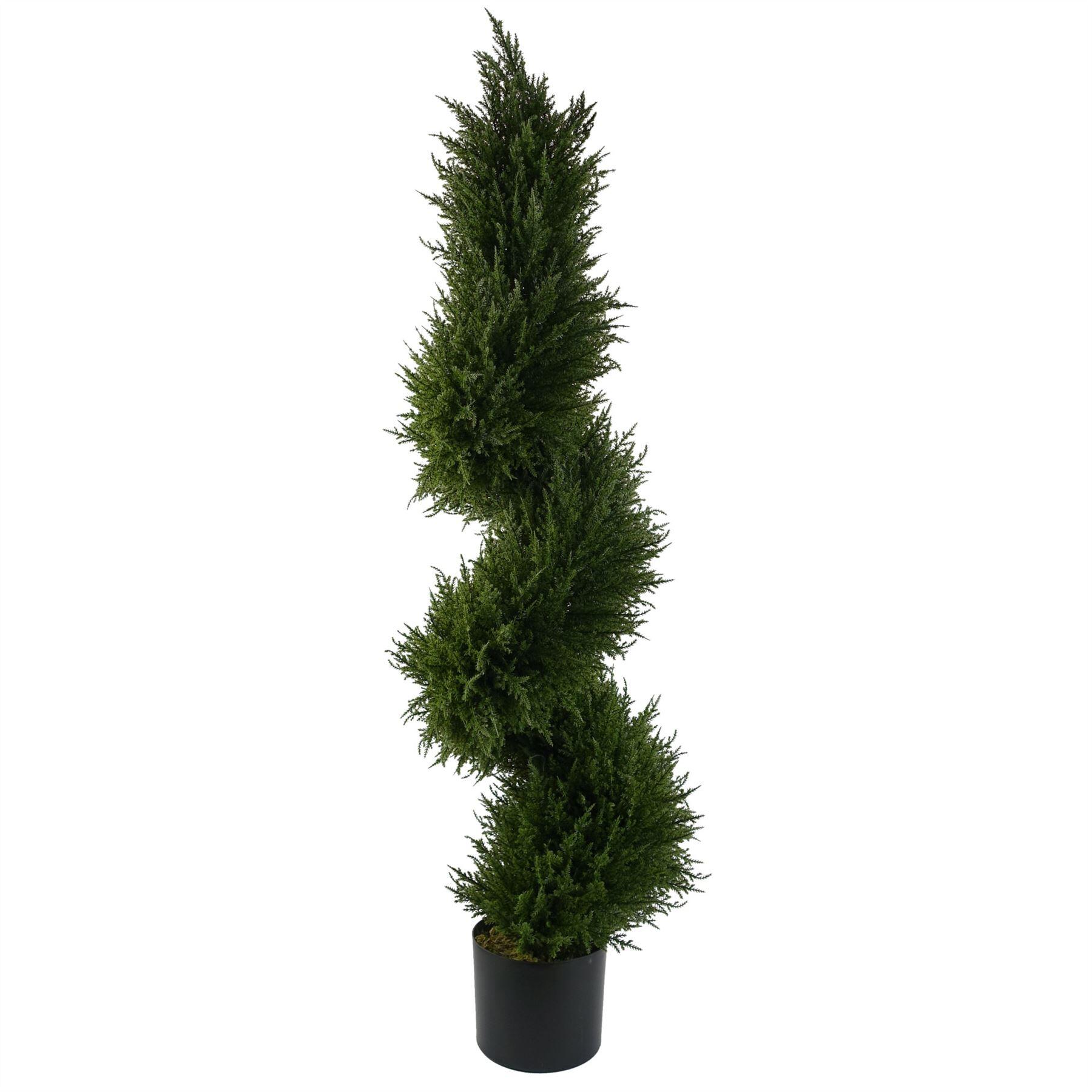 image of 120cm sprial cypress tree artificial topiary