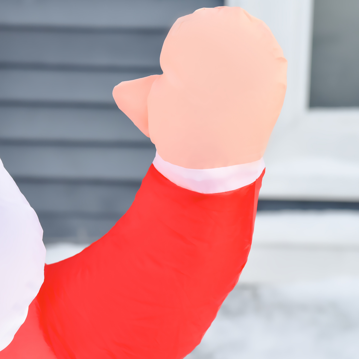 clear picture of 4ft Inflatable Christmas Santa Claus Gift with LED Xmas Outdoor