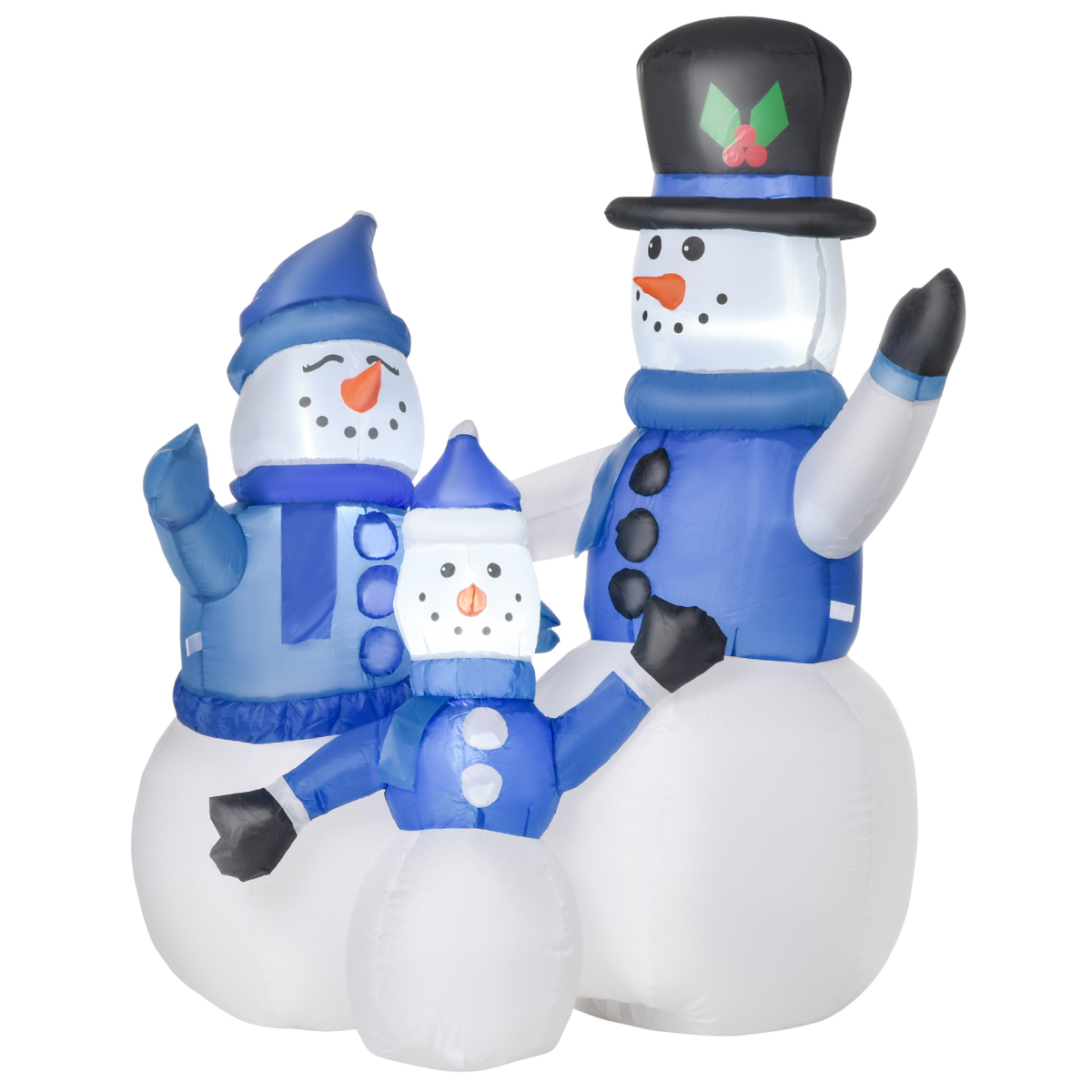 picture of 4ft Inflatable Christmas Snowmen Family Xmas LED Outdoor Indoor