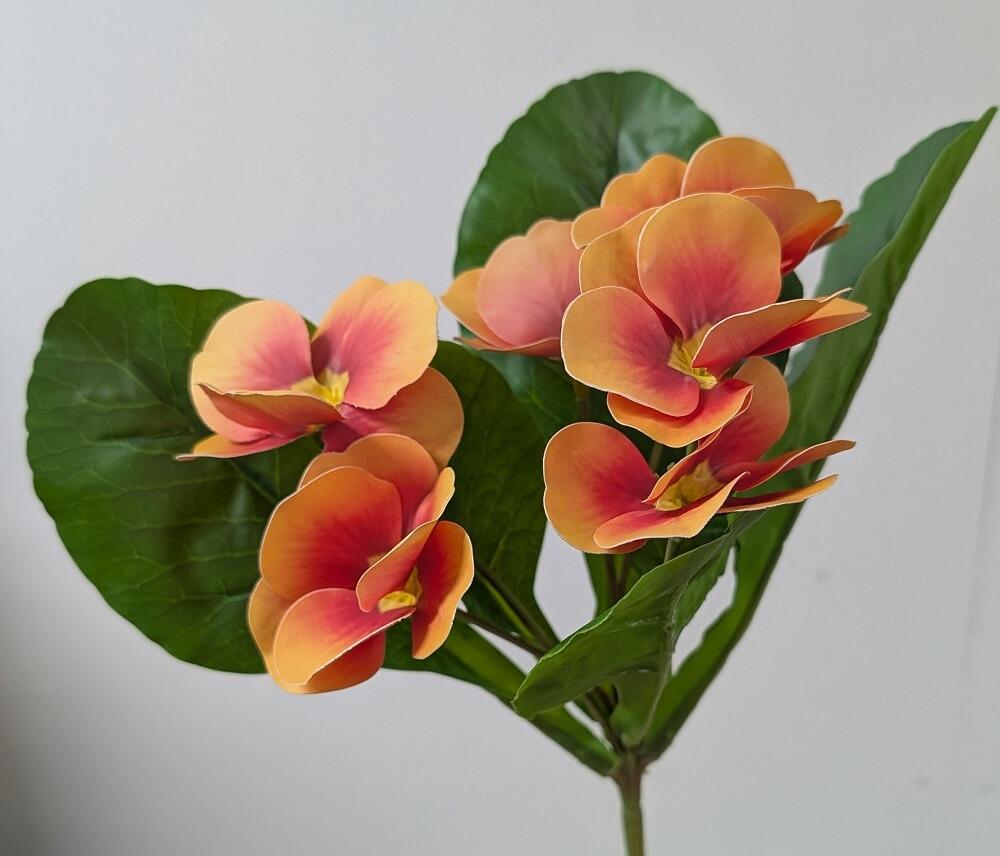 artificial pansy flowers pansies orange