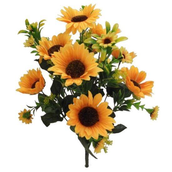 Artificial Flowers Large 50cm Sunflower Bush