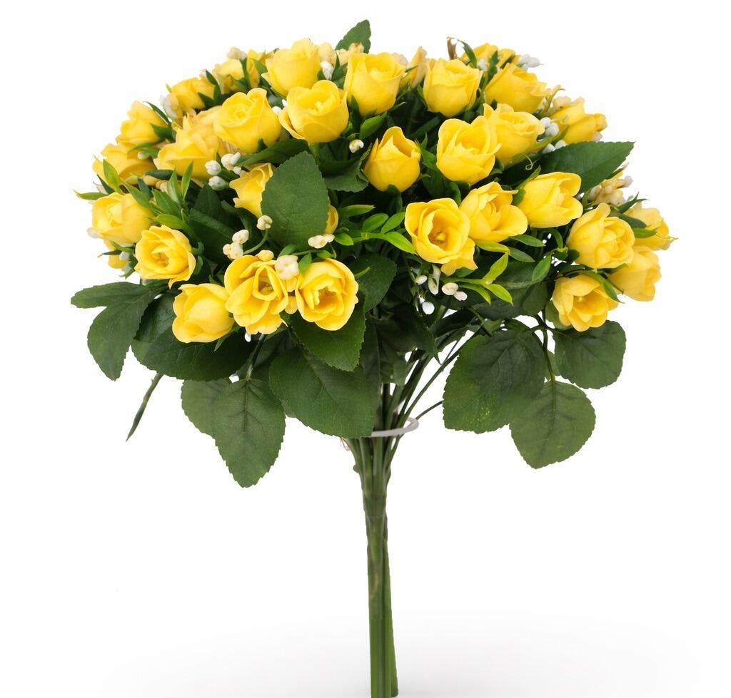 red roses rosebuds artificial flower bouquet