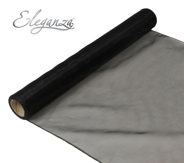 woven edge organza fabric roll black