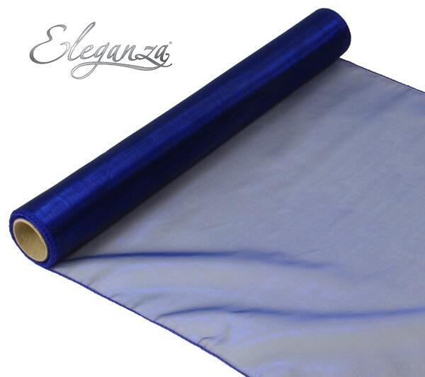 woven edge organza fabric roll blue
