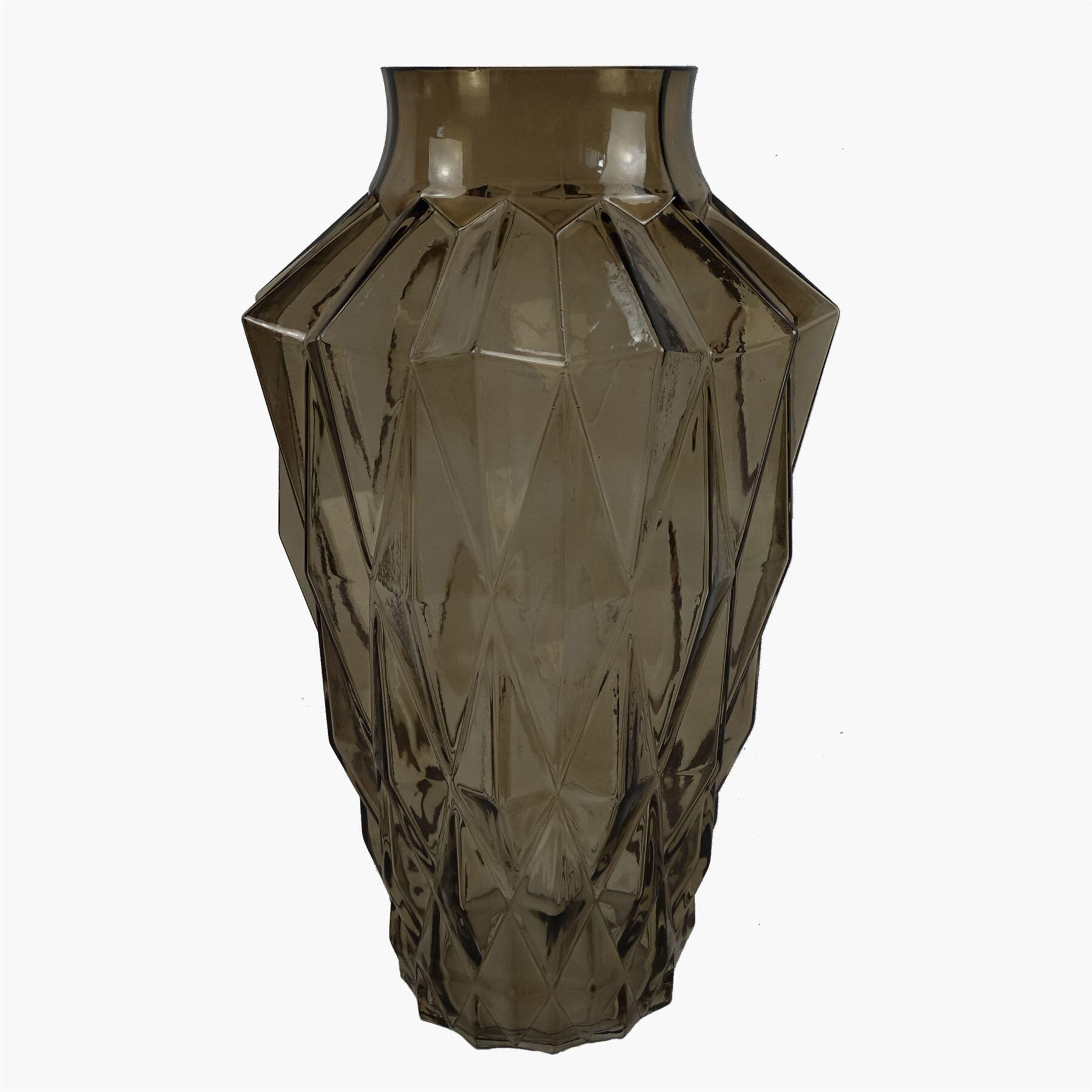 vase display geometric 65cm yellow glass rose product image