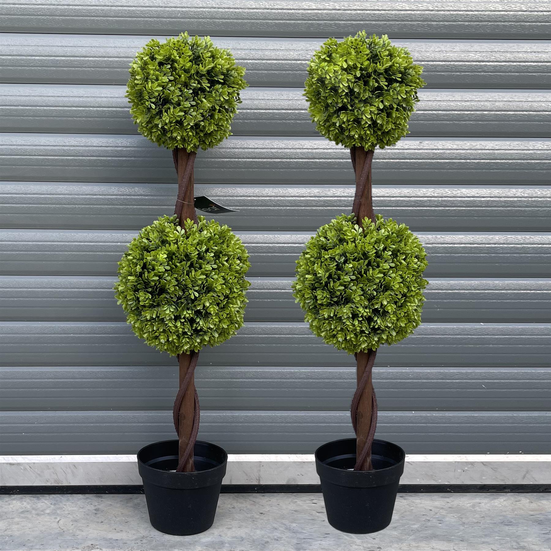 pair trees 90cm of topiary green ball product image
