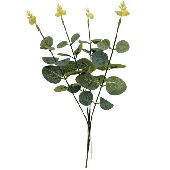 artificial foliage bush 40cm eucalyptus spray green