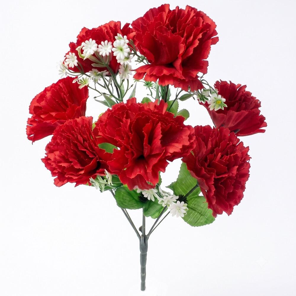 artificial red carnation bush