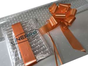 hamper wrapping kit gift basket christmas cellophane wrap and bow orange