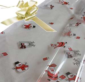 cream hamper wrapping kit cellophane wrap santa