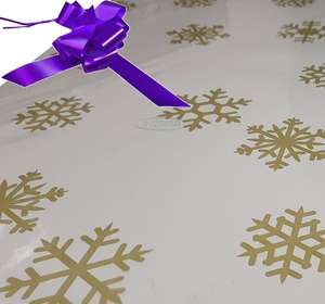 purple christmas cellophane wrap for hampers snowflakes bow
