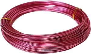 pink Green Aluminium Florist Wire - 11.5 Metre Reel