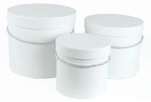 white florist hat boxes flowers floral container rope