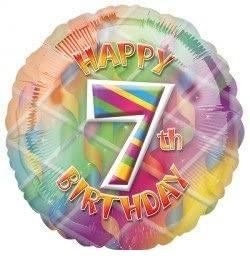 7th birthday party foil balloon helium