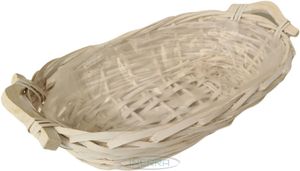 White hamper basket tray lined