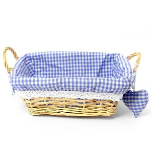christmas hamper basket tray lined cloth rectangular large make your own diy