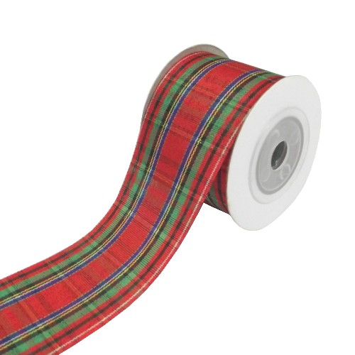 christmas fabric tartan ribbon for wreaths tree decoration red green gold