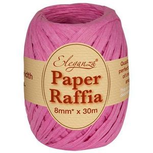 eleganza florist craft paper raffia cord string 8mm 30m gift wrap wrapping fuchsia pink