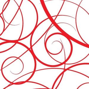 red scroll swirls cellophane wrap
